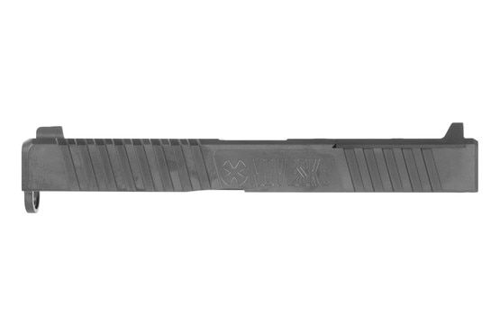 The Noveske DM slide for Glock 17 features deep slide serrations.